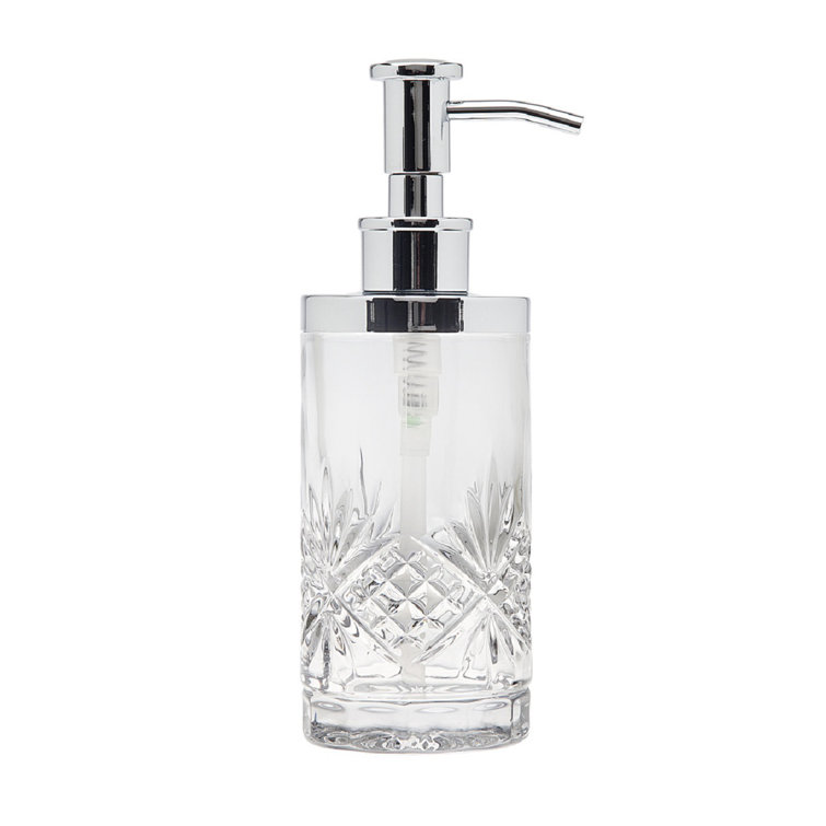 Godinger Silver Art Co Dublin Crystal Bathroom Soap Dispenser 8oz